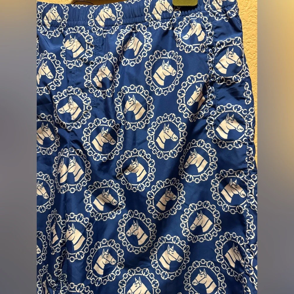 New Gucci GG Logo Equestrian Print Swim Shorts Size 54 / US XL / Waist 36 - 40